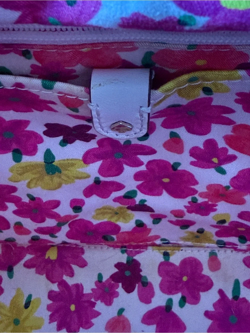 Kate Spade Sam Wicker Medium Satchel Bag Basket Tote Floral Drawstring Pink